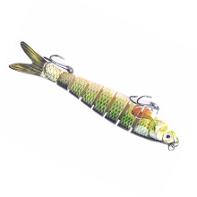Jointed 3D Minnow Fishing Lures Hard Swimbait Baits Wobbler Fishing Tackle Tool CC5503