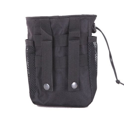 Tactical Dump Pouch 5.5" Molle Tool Bag, Black, Nylon, for Outdoor EDC 2