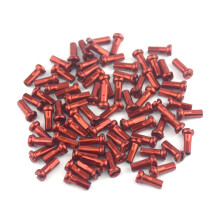 60Pcs MTB Bicycle Bike Spoke Caps 14mm Metal Cap Cycling Spokes Cap Bike Nipples Red