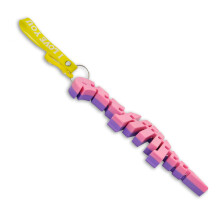 Fidget Keychain Dinosaur Skeleton Accessories Mini Handsize Portable Purple and pink long