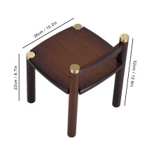 Sitzhocker Bambus mit Rückenlehne Garten