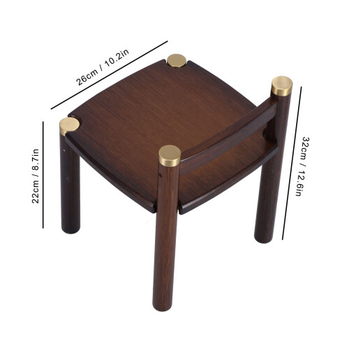 Sitzhocker Bambus mit Rückenlehne Garten