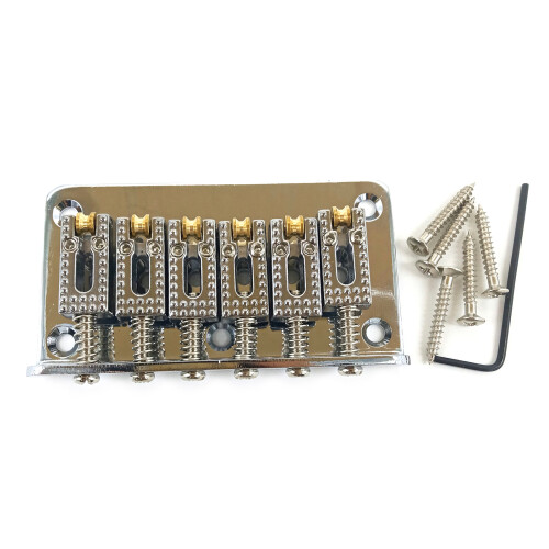 78mm Roller Saddle Bridge Top Load Guitar Bridge Tailpiece for Electric Guitars Silver