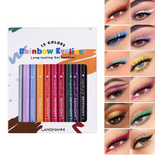 12 Colors Matte Eyeliner Pen Waterproof Long-Lasting Eye Liner for Women Multi colored