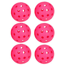 Pickleball Balls 6 Pack 40 Holes Standard Pickleball Accessories of Pickleball Hot Pink