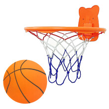 Basketballs Hoop Set Backboard Hanger Hook In/Outdoor Basketball Sets with Net Number 7