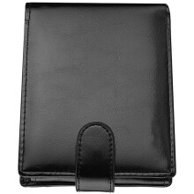 Trendy Men's Hasp Leather Wallet with Multiple Card Slots and Coin Pocket Black