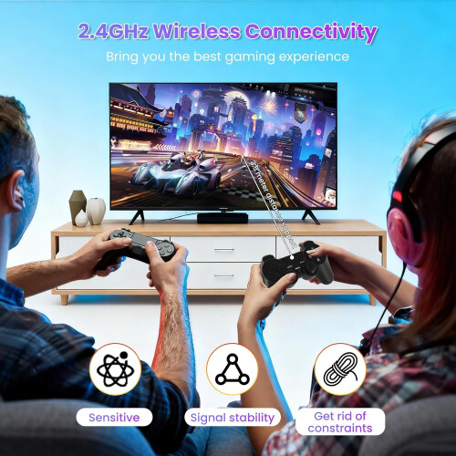 20000+ Retro Video Game Console 4K HD TV Game Stick Ink.2 Wireless Controller UK 1