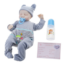 Realistic Newborn Baby Doll Clothes Set Reborns Doll 18 gray clothes cloth body sexless