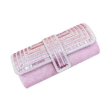 Light-catching evening purse for women with flap design for formal nights Pink