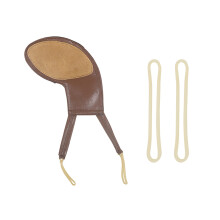 Soft Cover Protector Violin Rest Shoulder Pad Violin Chin Rest Brown three quarters and f