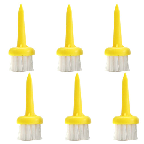 6Pcs Plastic Long Ball Base Brush Support Tees Set for Long Distant Hit Training 52mm