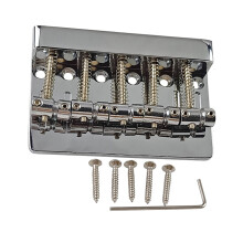 Bass Bridge Assembly Replacement 5 String Bridge Electric Bass Guitar Accessory Chrome