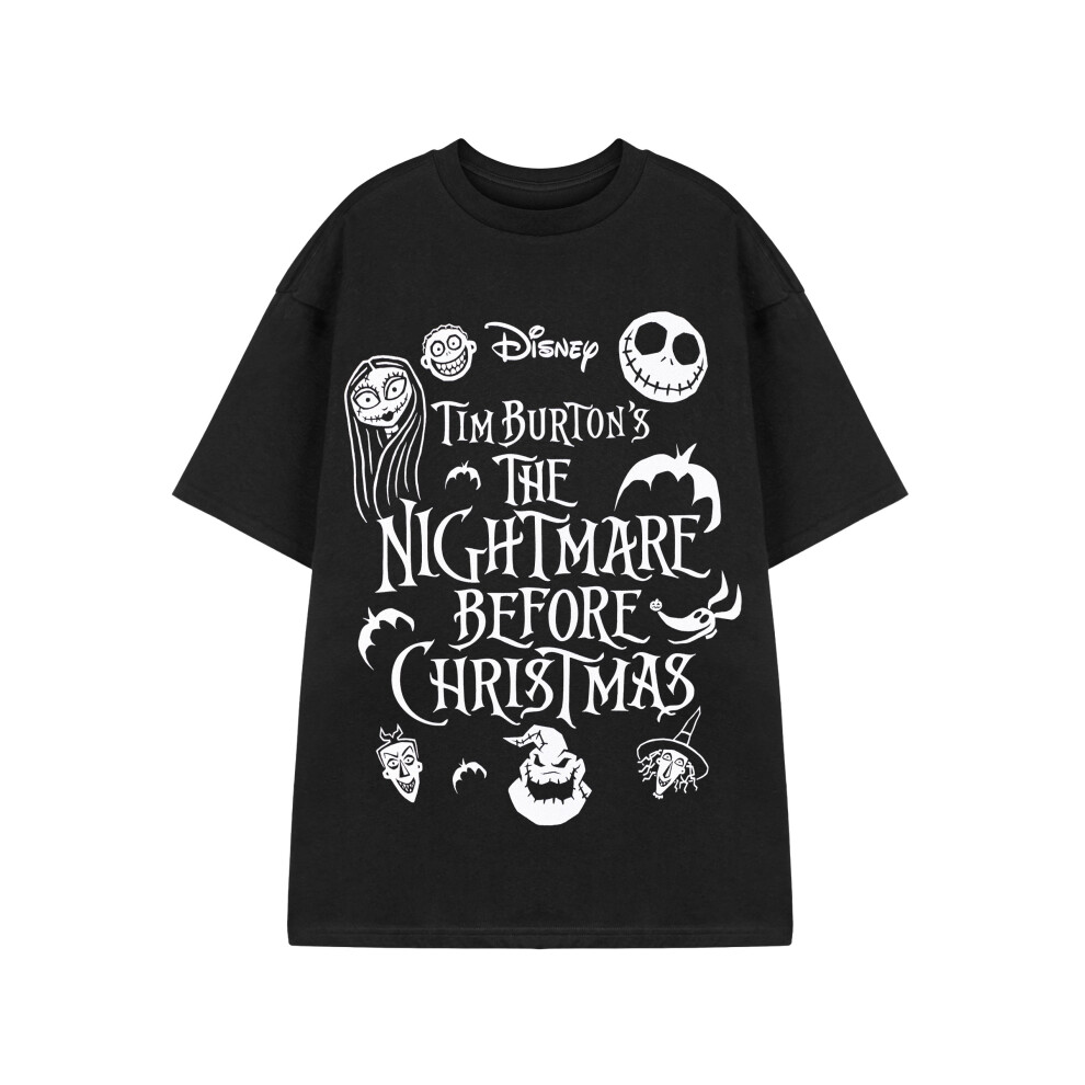 Disney (Small) The Nightmare Before Christmas Short Sleeved T-Shirt (Unisex Black)