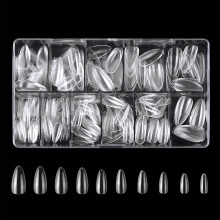500Pcs Full Cover Nail Tips,Clear False Nail Tips for Press On Nail Extension Almond