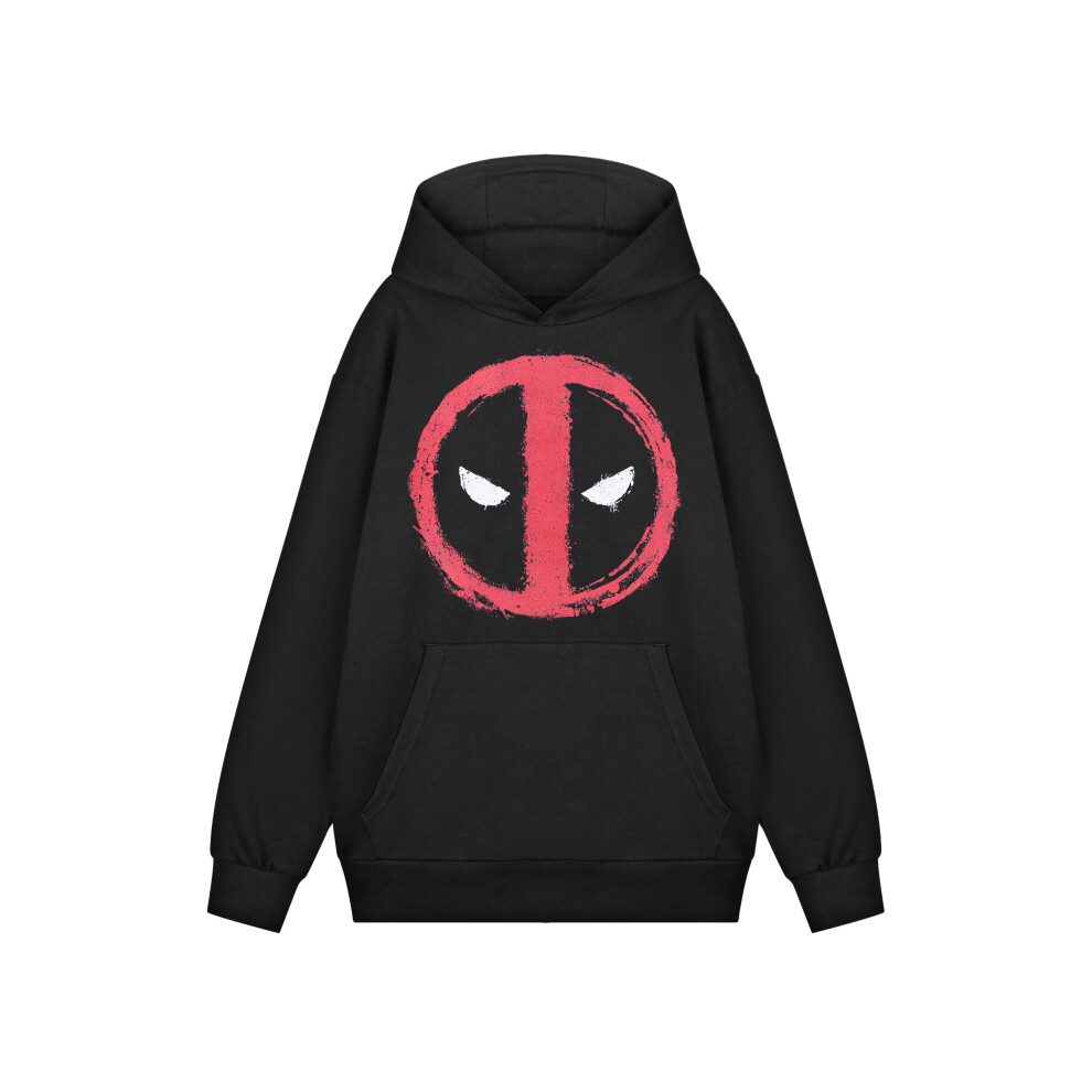 Marvel (Large) Deadpool Hoodie (Mens Black)