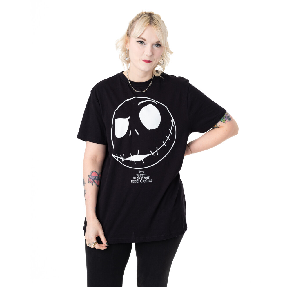 Disney (X-Large) The Nightmare Before Christmas Short Sleeved T-Shirt (Unisex Black)