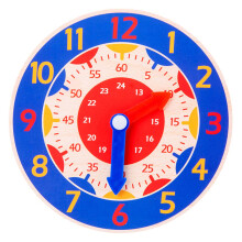 Colorful Learning Clock Model Mathematical Toy for Time Learning for Baby Royal blue
