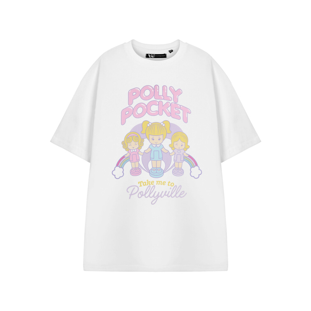 Polly Pocket (Xx-Large) Short Sleeved T-Shirt (Womens White)