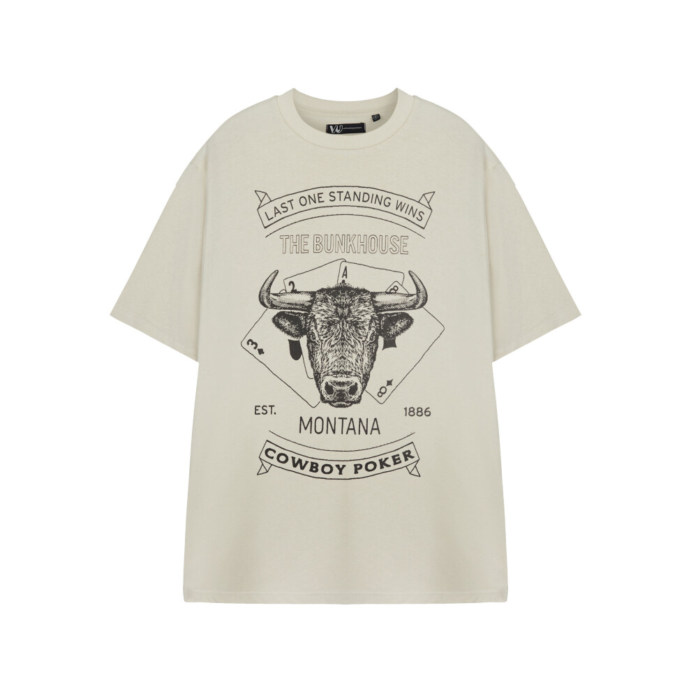 Yellowstone (Small) Short Sleeved T-Shirt (Mens Beige)