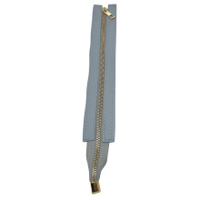 Multifunctional Zippers Heavy Duty PU Leather Zipper Metal Zipper for DIY Bags Blue