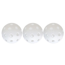 3Pcs Pickleball Ball 40 Holes Small Drilled Holes Glow in The Dark Pickleballs White