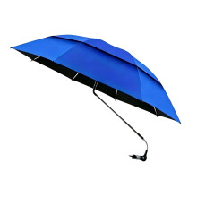 Double Canopy Beach Chair Umbrella with Clamp Large Size Outdoor Umbrella Royal blue