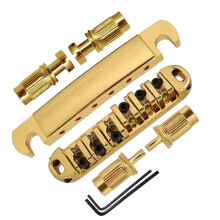 Saddle Bridge Tailpiece Bridge Roller Saddle Bridge with Stud for Les-Paul Golden