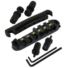 Roller Saddle Bridge Durable Saddle Bridge Tailpiece Bridge Easy Install Black