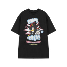 (X-Large) Sonic the Hedgehog Short Sleeved T-Shirt (Mens Black)