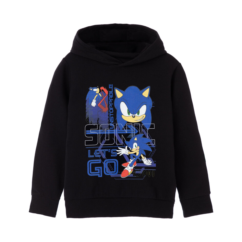 Sonic The Hedgehog (11-12 Years) Hoodie (Boys Black)