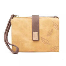 Portable Mini Coin Bag Zipper Card Holder Case for Daily Shopping and Commuting Yellow