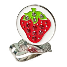 Magnetic Golf Cap Clip Marker with Metal Fruit-Style Ball Mark Golf Cap Clip