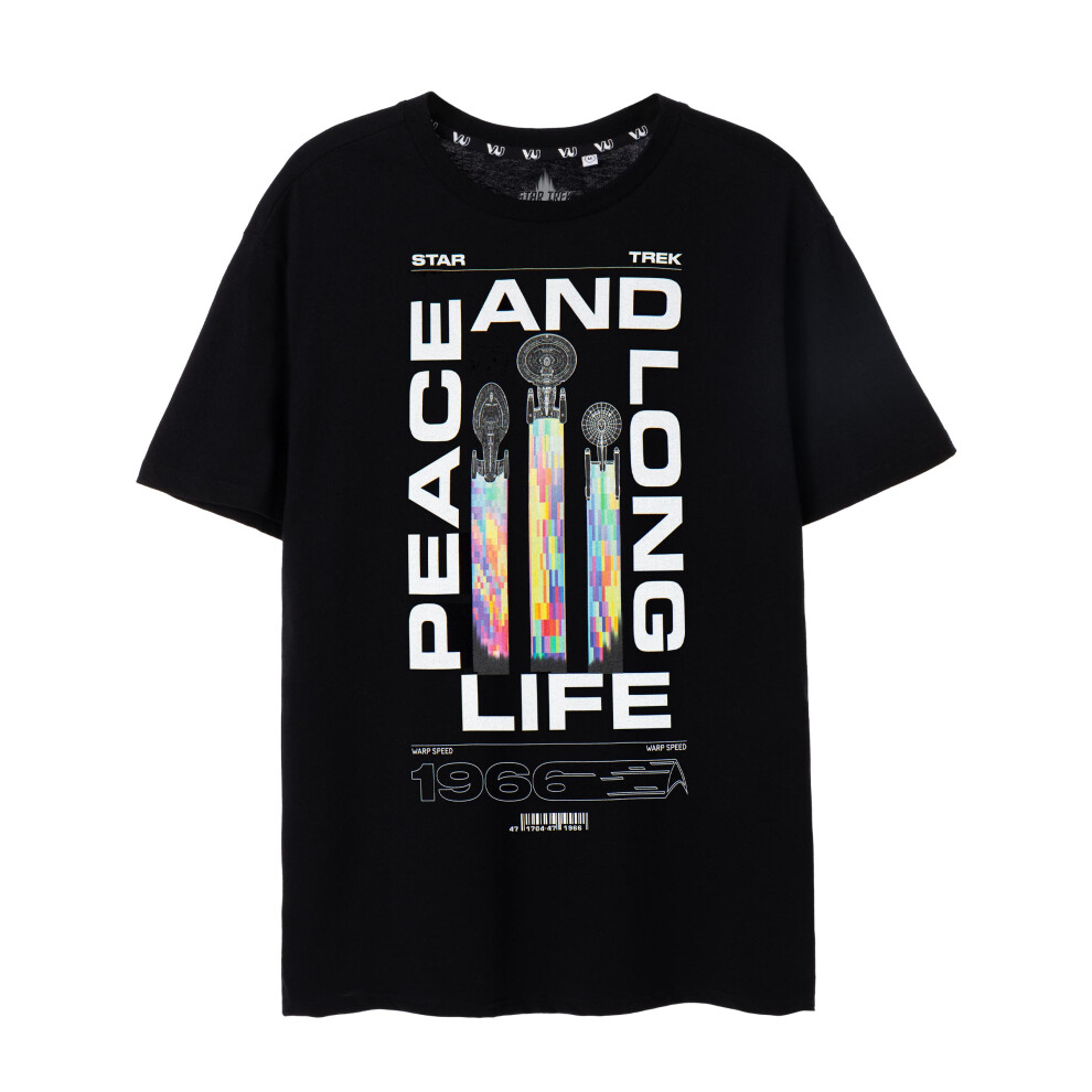 Star Trek (Small) Short Sleeved T-Shirt (Mens Black)