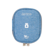 Empty Pill Bags Travel Medical Supplies Cosmetic Organizer Portable Sky Blue small