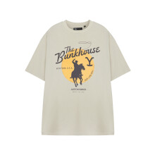 (Large) Yellowstone Short Sleeved T-Shirt (Mens Beige)