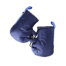 Adjustable Motorcycle Handlebar Gloves Waterproof Riding Mittens Thermal Gloves Navy blue