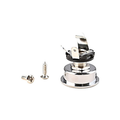 Guitar Output Output Jack Socket Plate for 6.35mm Plug Guitar Replacement Parts Chrome