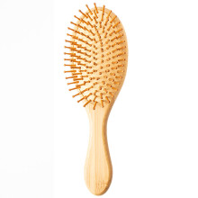 Stylish Bamboo Paddle Massage Hair Comb for Easy Detangling and Hair Health large round