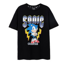 (X-Large) Sonic the Hedgehog Short Sleeved T-Shirt (Mens Black)