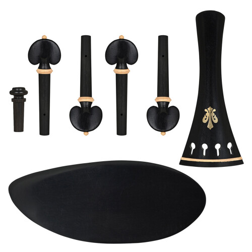 Violin Accessory Set with Tailpiece Chinrest String Adjusters Endpin