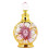 Empty Vintage Perfumes Bottle Container Embossed Pattern Refillable Decoration red flower 1