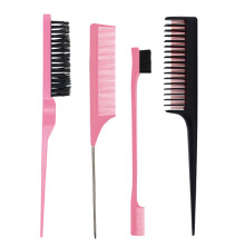 4Pcs Hair Styling Combs Set Teasing Hair Brushes Rat Tail Combs Edge for Women