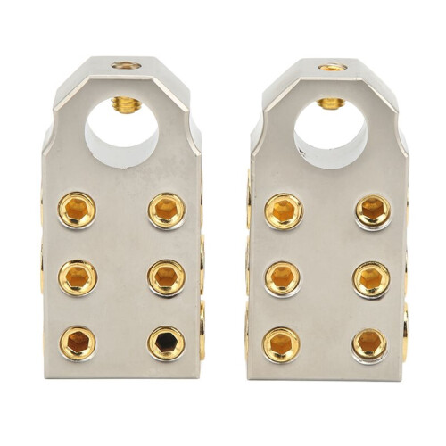 Pair Battery Terminal Clamp Positive Negative Audio Modification for 1/0AWG 2/0AWG Welding Cable 2