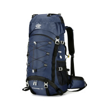 Versatile and Practical 60L Backpack Nylon Rucksack for Hiking and Camping Deep Blue