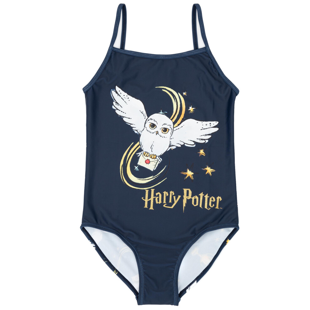 Photos - Swimwear (7-8 Years) Harry Potter 1 Piece Swimming Costume (Girls Blue)