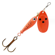 Sequins Artificial Baits Spinner Fishing Lures with Triple Hooks Fishing Orange color 15g