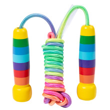 Children Wood Handle & Woven Jumpings Rope, 2.5m/5m Kid Christmas Birthday Gift 2.5m