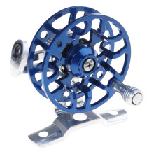 Ice Fishing Tackle Mini Fishing Reel Aluminum Alloy Lightweight Upgraded Base Blue