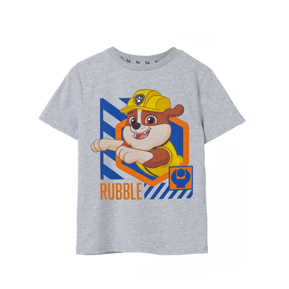 Paw Patrol (5-6 Years) Short Sleeved T-Shirt (Boys Grey)